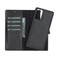  Samsung Galaxy Note 20 Uyumlu Deri Cüzdanlı Kılıf RST1 Siyah
