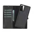  Samsung Galaxy Note 20 Uyumlu Deri Cüzdanlı Kılıf RST1 Siyah