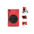 BUĞZ Samsung Galaxy P610 Tab S6 Lite 10.4 Kılıf Amazing Tablet Kapak - Kırmızı