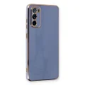 BUĞZ Samsung Galaxy S20 Fe Kılıf Volet Silikon - Mavi