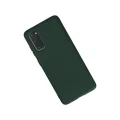 BUĞZ Samsung Galaxy S20 Kılıf Nano İçi Kadife Silikon - Koyu Yeşil