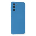 BUĞZ Samsung Galaxy S21 Fe Kılıf Nano İçi Kadife Silikon - Mavi