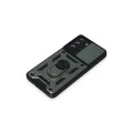 BUĞZ Samsung Galaxy S21 Fe Kılıf Pars Lens Yüzüklü Silikon - Yeşil