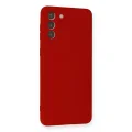 BUĞZ Samsung Galaxy S21 Plus Kılıf Nano İçi Kadife Silikon - Kırmızı