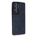 BUĞZ Samsung Galaxy S21 Ultra Kılıf Loop Deri Silikon - Lacivert