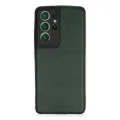 BUĞZ Samsung Galaxy S21 Ultra Kılıf Loop Deri Silikon - Yeşil