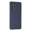 BUĞZ Samsung Galaxy S21 Ultra Kılıf Nano İçi Kadife Silikon - Gri