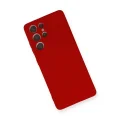 BUĞZ Samsung Galaxy S21 Ultra Kılıf Nano İçi Kadife Silikon - Kırmızı