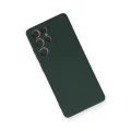 BUĞZ Samsung Galaxy S21 Ultra Kılıf Nano İçi Kadife Silikon - Koyu Yeşil
