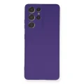 BUĞZ Samsung Galaxy S21 Ultra Kılıf Nano İçi Kadife Silikon - Mor