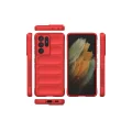 BUĞZ Samsung Galaxy S21 Ultra Kılıf Optimum Silikon - Kırmızı