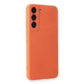 BUĞZ Samsung Galaxy S22 Plus Kılıf Nano İçi Kadife Silikon - Turuncu