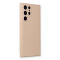 BUĞZ Samsung Galaxy S22 Ultra Kılıf Nano İçi Kadife Silikon - Pudra