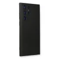 BUĞZ Samsung Galaxy S22 Ultra Kılıf Nano İçi Kadife Silikon - Siyah