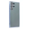BUĞZ Samsung Galaxy S22 Ultra Kılıf Razer Lensli Silikon - Açık Mavi