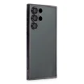 BUĞZ Samsung Galaxy S22 Ultra Kılıf Razer Lensli Silikon - Siyah