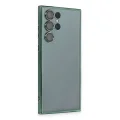 BUĞZ Samsung Galaxy S22 Ultra Kılıf Razer Lensli Silikon - Yeşil