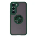 BUĞZ Samsung Galaxy S23 Kılıf Montreal Yüzüklü Silikon Kapak - Yeşil