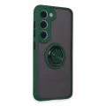 BUĞZ Samsung Galaxy S23 Kılıf Montreal Yüzüklü Silikon Kapak - Yeşil
