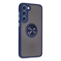 BUĞZ Samsung Galaxy S23 Plus Kılıf Montreal Yüzüklü Silikon Kapak - Lacivert