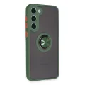 BUĞZ Samsung Galaxy S23 Plus Kılıf Montreal Yüzüklü Silikon Kapak - Yeşil