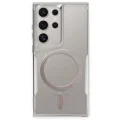 BUĞZ Samsung Galaxy S23 Ultra Kılıf Boyi Magsafe Silikon Kapak - Gümüş