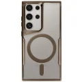 BUĞZ Samsung Galaxy S23 Ultra Kılıf Boyi Magsafe Silikon Kapak - Kahverengi