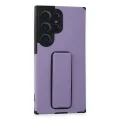 BUĞZ Samsung Galaxy S23 Ultra Kılıf Mega Standlı Silikon - Lila