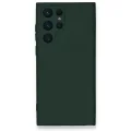 BUĞZ Samsung Galaxy S23 Ultra Kılıf Nano İçi Kadife Silikon - Koyu Yeşil