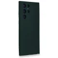 BUĞZ Samsung Galaxy S23 Ultra Kılıf Nano İçi Kadife Silikon - Koyu Yeşil