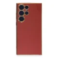 BUĞZ Samsung Galaxy S23 Ultra Kılıf Volet Silikon - Kırmızı