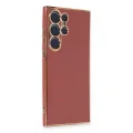BUĞZ Samsung Galaxy S23 Ultra Kılıf Volet Silikon - Kırmızı