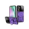 BUĞZ Samsung Galaxy S24 Fe Kılıf Joy Lens Standlı Kapak - Mor