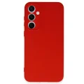 BUĞZ Samsung Galaxy S24 Fe Kılıf Nano İçi Kadife Silikon - Kırmızı