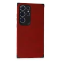 BUĞZ Samsung Galaxy S24 Ultra Kılıf Loop Deri Silikon - Kırmızı