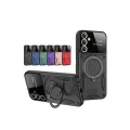 BUĞZ Samsung Galaxy S25 Plus Kılıf Joy Lens Standlı Kapak - Mor