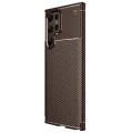 BUĞZ Samsung Galaxy S25 Ultra Kılıf Auto Focus Karbon Kapak - Kahverengi