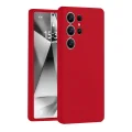 BUĞZ Samsung Galaxy S25 Ultra Kılıf Nano İçi Kadife Silikon - Kırmızı