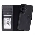 BUĞZ Samsung Galaxy S26 Plus Uyumlu Manyetik Hakiki Deri Cüzdan Kılıf ,Cüzdan Taşımaya Son, Kredi Kart Yuvalı, RFID Güvenlik