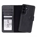BUĞZ Samsung Galaxy S26 Uyumlu Manyetik Hakiki Deri Cüzdan Kılıf ,Cüzdan Taşımaya Son, Kredi Kart Yuvalı, RFID Güvenlik