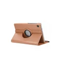 BUĞZ Samsung Galaxy Tab A11 360 Tablet Deri Kılıf - Rose Gold