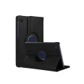 BUĞZ Samsung Galaxy Tab A11 360 Tablet Deri Kılıf - Siyah