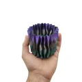 BUĞZ Sanatsal Dalga Desenli Mor 3D Baskı Dekoratif Vazo Ev Dekorasyonu