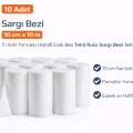 BUĞZ Sargı Bezi 10 cm x 10 m 10 Adet Pamuklu Hidrofil Gazlı Bez Tekli Rulo Sargı Bezi Seti