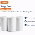 BUĞZ Sargı Bezi 10 cm x 10 m 3 Adet Pamuklu Hidrofil Gazlı Bez Tekli Rulo Sargı Bezi Seti