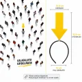 BUĞZ Sarı Renk Buradayım Ok Tacı Kaybolmam İşaret Tacı Keçe