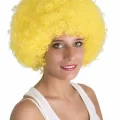 BUĞZ Sarı Renk Kıvırcık Afro Bonus Peruk