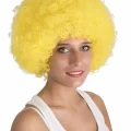 BUĞZ Sarı Renk Kıvırcık Afro Bonus Peruk Bx40