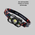 BUĞZ Şarj Edilebilir LED Far Hareket Sensörlü 5 Modlu Outdoor Yeni Nesil