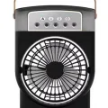 BUĞZ Şarjlı 600 Ml Su Hazneli Taşınabilir Masaüstü Vanilatör  Güçlü Fan Ve 2000 Mah Pil Siyah